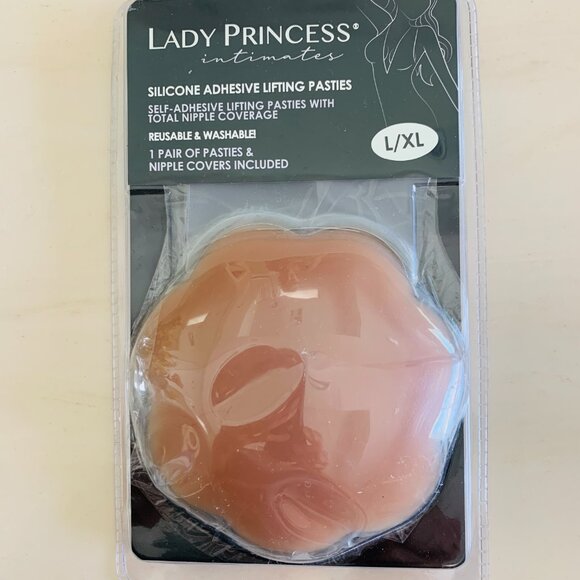 BRA SEAMLESS BACKLESS STRAPLESS Sz D  PASTIES NIPPLE COVERS L/XL - Picture 11 of 11